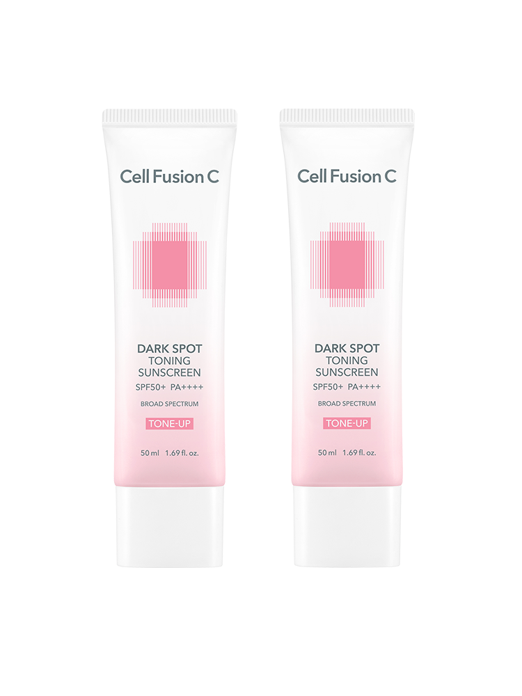 [NEW] 셀퓨전씨 잡티 토닝 썬스크린 50ml+50ml SPF50+ PA++++ / 자연스러운 밀착 톤업 베이스 선크림