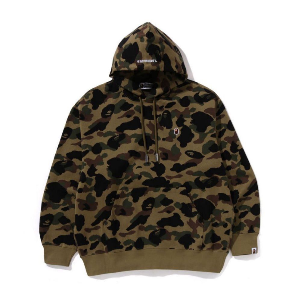 베이프 후드티 1ST CAMO JACQUARD ONE POINT RELAXED FIT PULLOVER HOODIE 2월 신상 1L30-114-302 - 메인 이미지