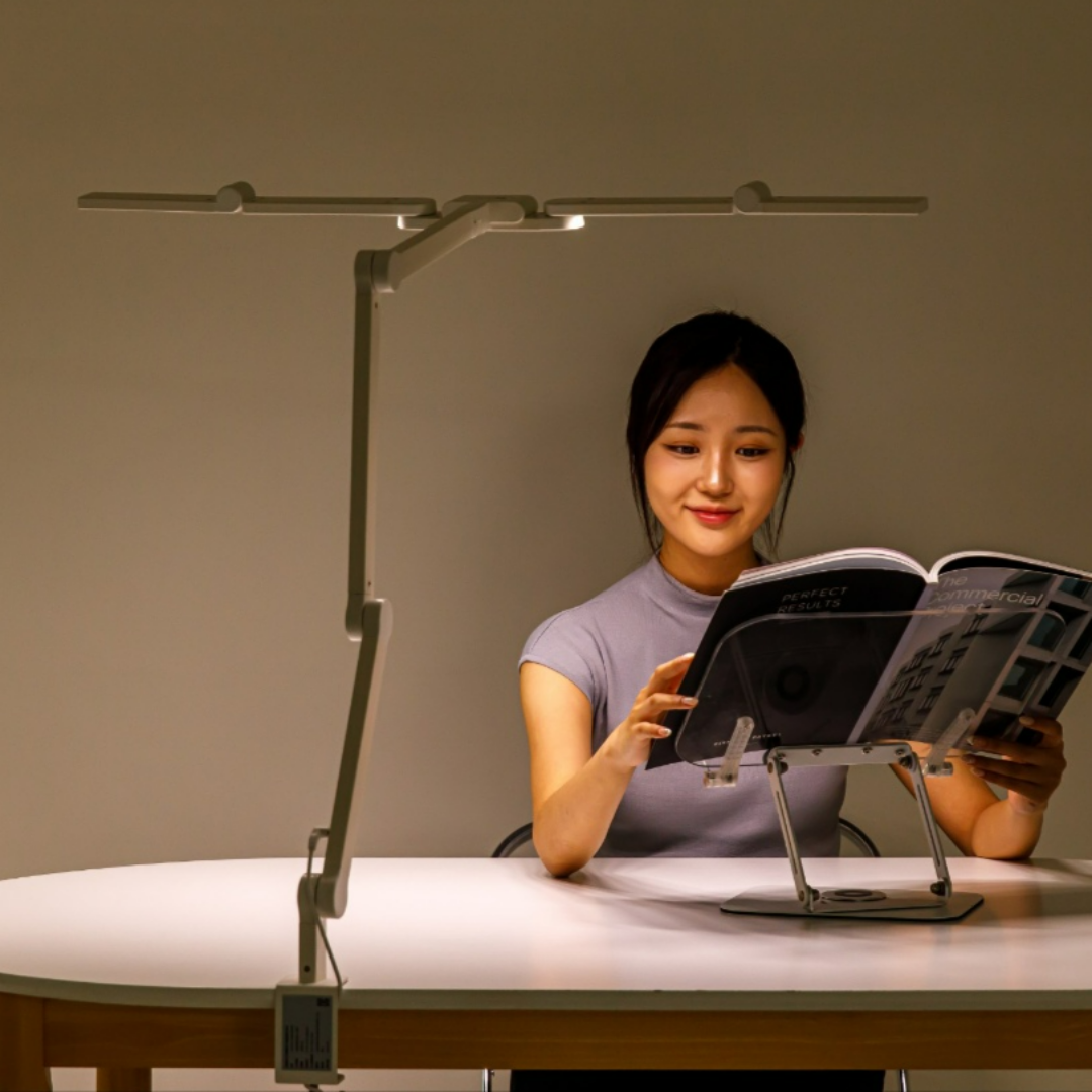 모니터스탠드조명 플리커프리스탠드 전기 시력보호 초등학생 책상스탠드등 led 독서 심플형 - 상세 이미지 2
