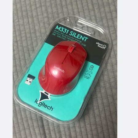 로지텍(정품) M331 무소음 무선 마우스 (레드)