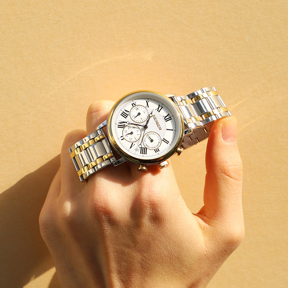 가이거 멀티펑션 남성 메탈워치 GE1268