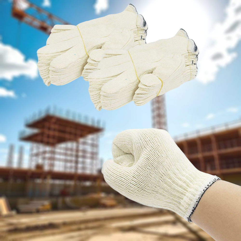 다목적 작업 면장갑 20켤레 손목밴딩 신축성 산업용 글러브