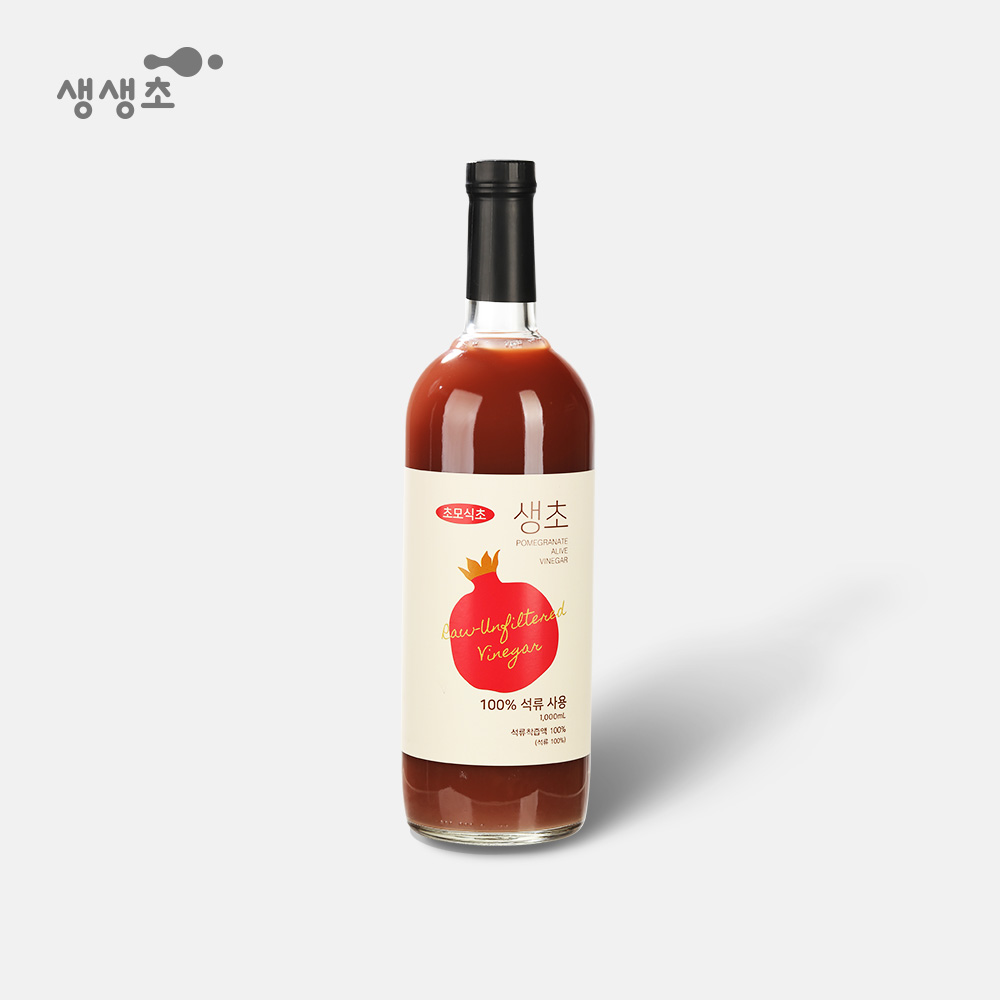생생초 유기농 석류 초모식초 생초 유기농 석류 대용량 사과초모식초 애플사이다비니거 1리터 - 상품 이미지