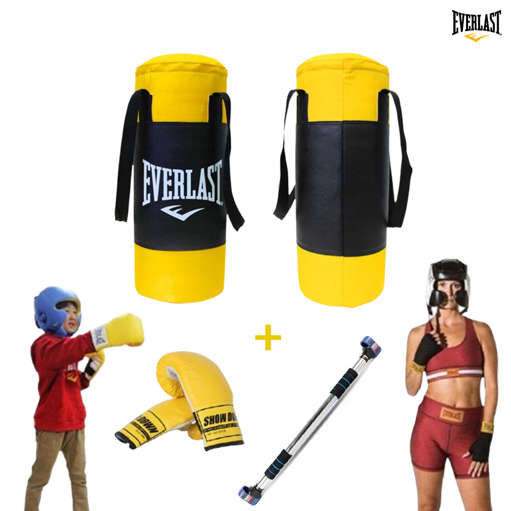 에버라스트 어린이용 헤비백 미니 샌드백 주니어용 펀치백 미니글러브 문틀철봉 셋트