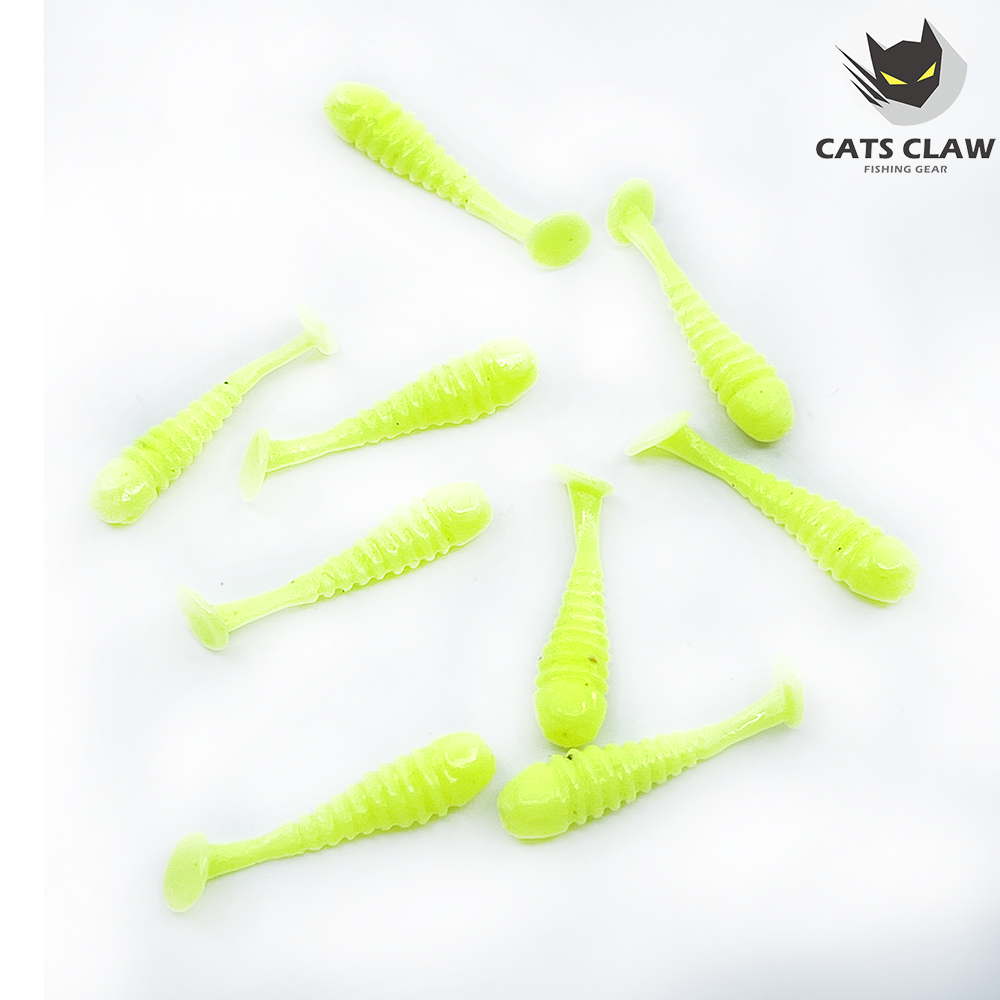 캣츠크로우 스컬쉐드 볼락웜 꺽지웜 그럽웜 040 차트 형광, 3.8cm(1.5인치) - 상세 이미지 2