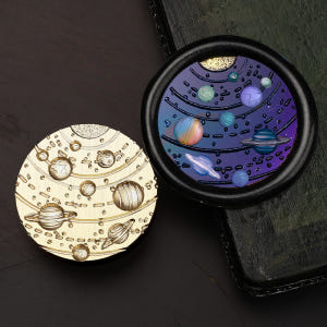 실링왁스 인장 스탬프 은하 테마 태양계 실사용 후기 | 효과 있을까? - 상품 이미지 1