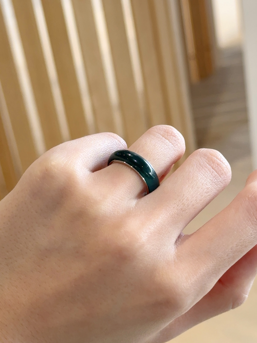 실버 라이닝 옥반지 Silver Lining Jade Ring - 상세 이미지 3