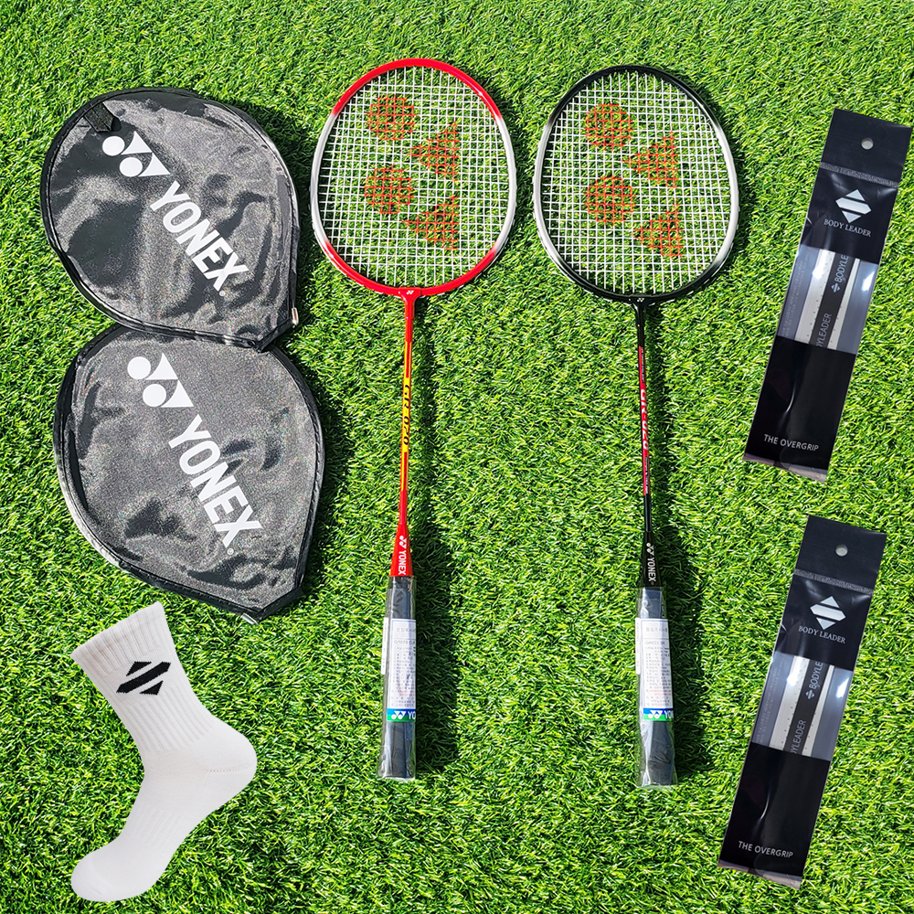 요넥스 GR020 배드민턴 라켓 2개+헤드커버세트 입문용 어린이 초등학생 방과후 배드민턴채 - 상품 이미지