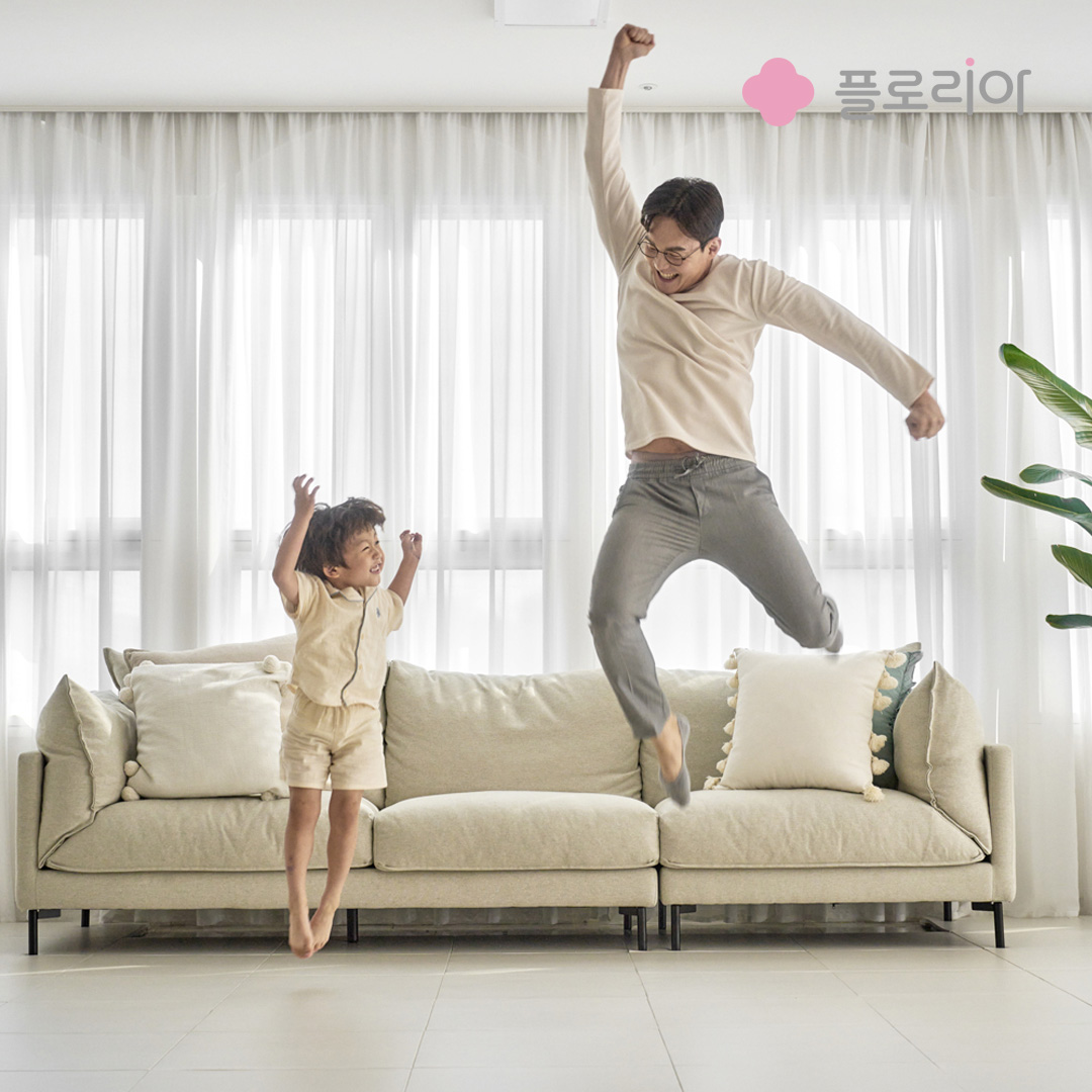 [패키지] 플로리아 층간소음매트 아기 유아 TPU 퍼즐 구름 매트 500x500x25