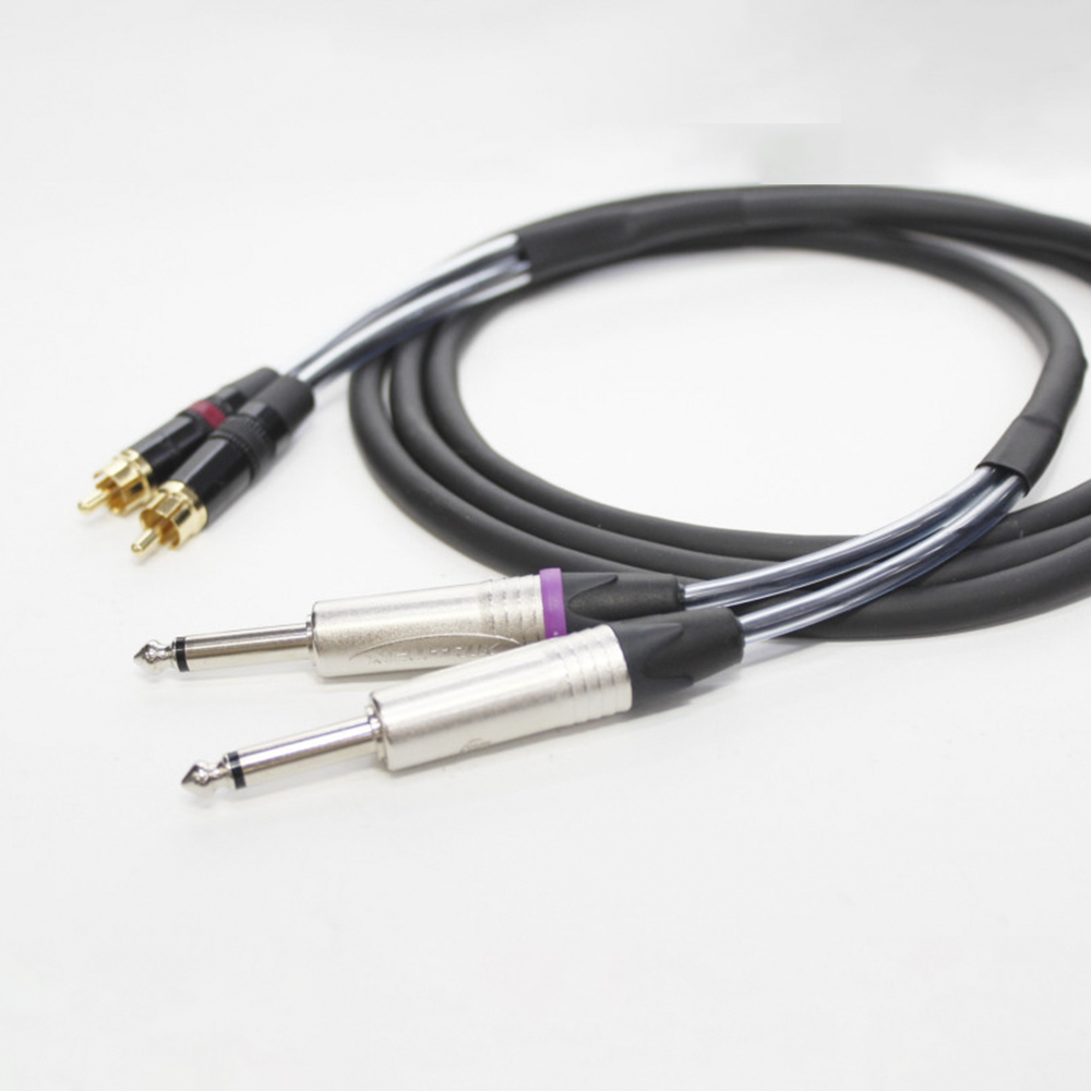 모가미 RCA 2P to 55 TS 2P 2채널 케이블 1M 앰프 턴테이블 믹서 스피커