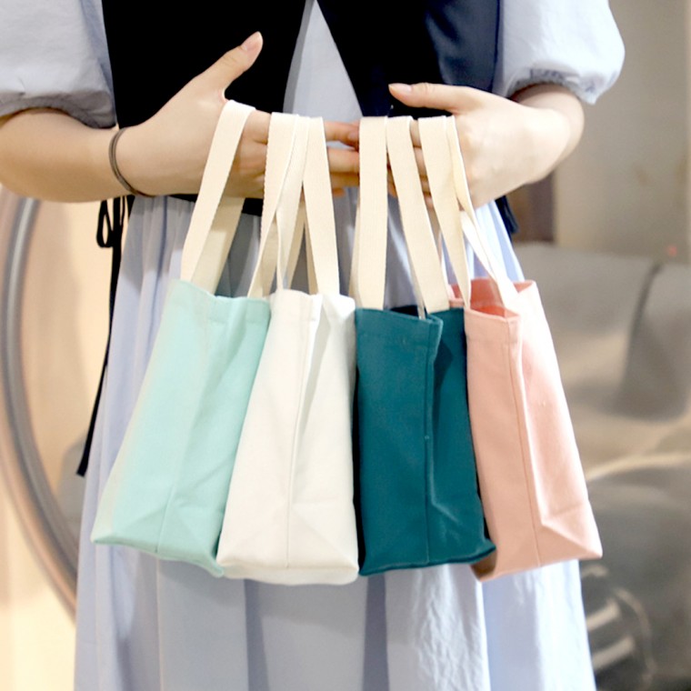 캔버스 텀블러 드링크백 컵 홀더 에코백 음료 물병 커피 가방 휴대용 테이크아웃 - 상세 이미지 2