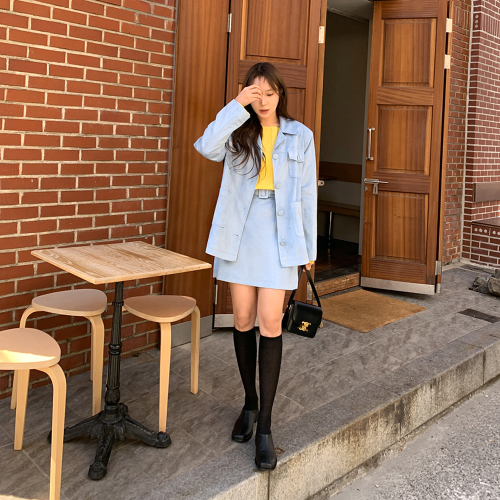 티젠느 스웨이드 포켓 박시핏 자켓 - 상세 이미지 2