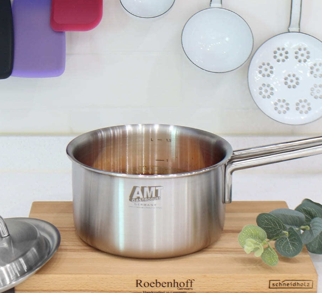 AMT 316Ti 샤프 16cm 통5중 스텐 인덕션 편수냄비 한손냄비 이미지 2
