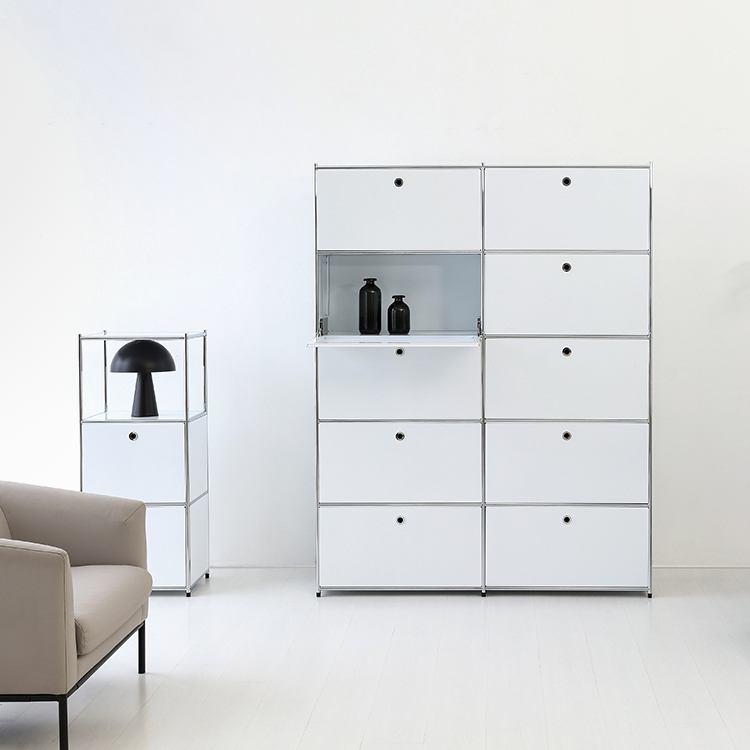 심플리 5x2 수납장 10문 BC103 1520mmx400mmx1955mm, 5단, 화이트 3205.2515 - 상세 이미지 5