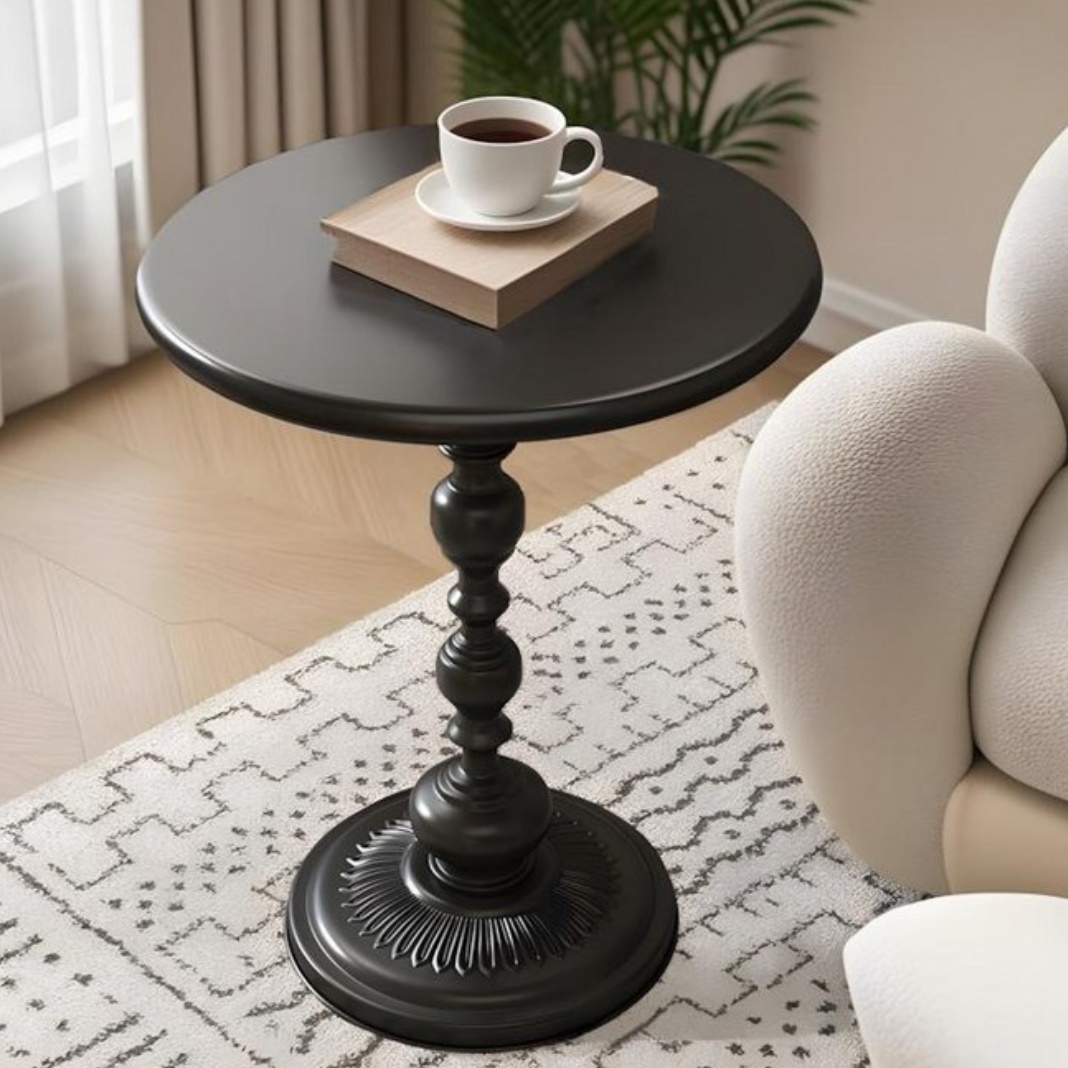 작은 원형 엔틱티테이블 베란다 안방 탁자 부부 탁자