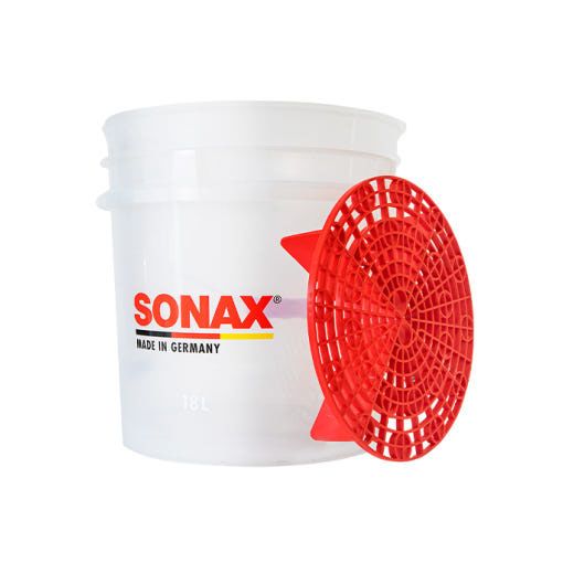 SONAX 소낙스 세차 버킷 18L + 소낙스 그릿필터 레드 그릿가드 대용량 세차물통 - 상품 이미지