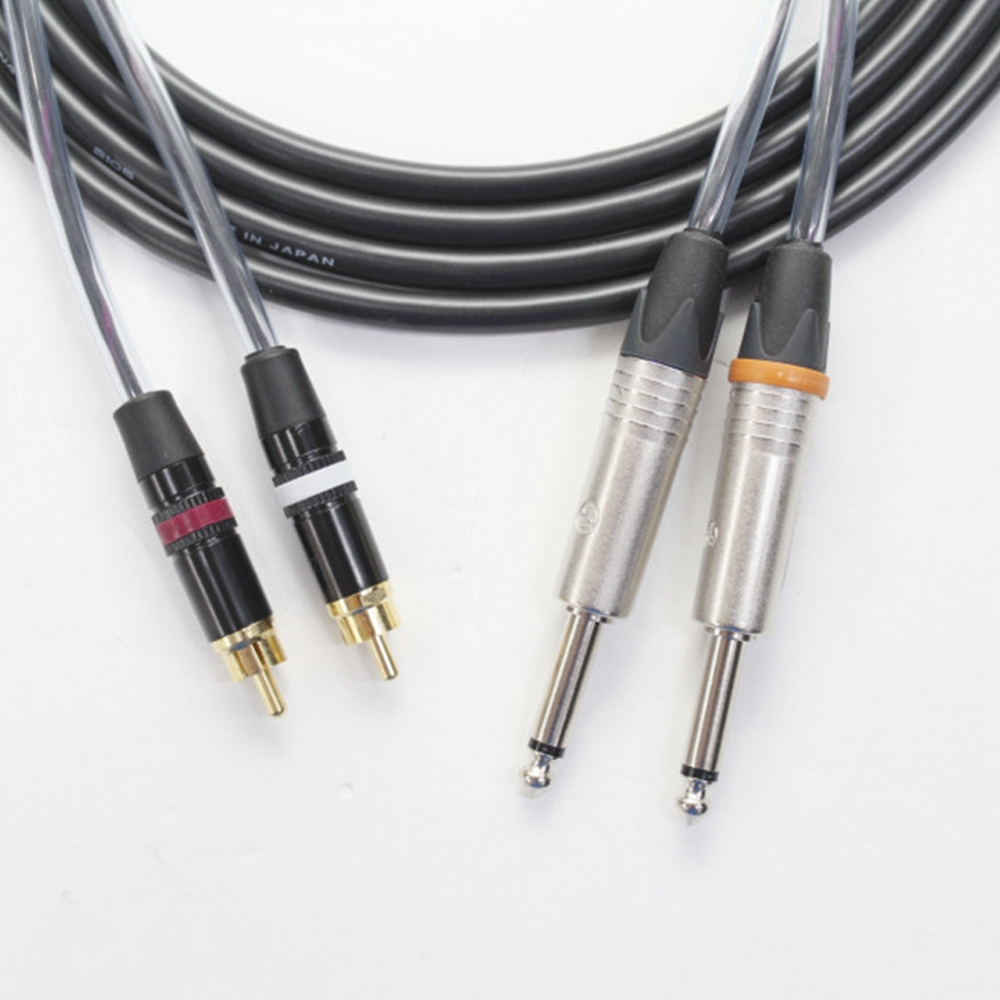 카나레 RCA 2P to 55 TS 2P 리안 뉴트릭 2채널 케이블 1M 앰프 턴테이블 스피커