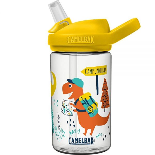 CamelBak Kids Eddy+ 바이트 밸브 빨대 트라이탄 리뉴 물병 디노 썸머, 414ml(14온스) : 알티코리아샵