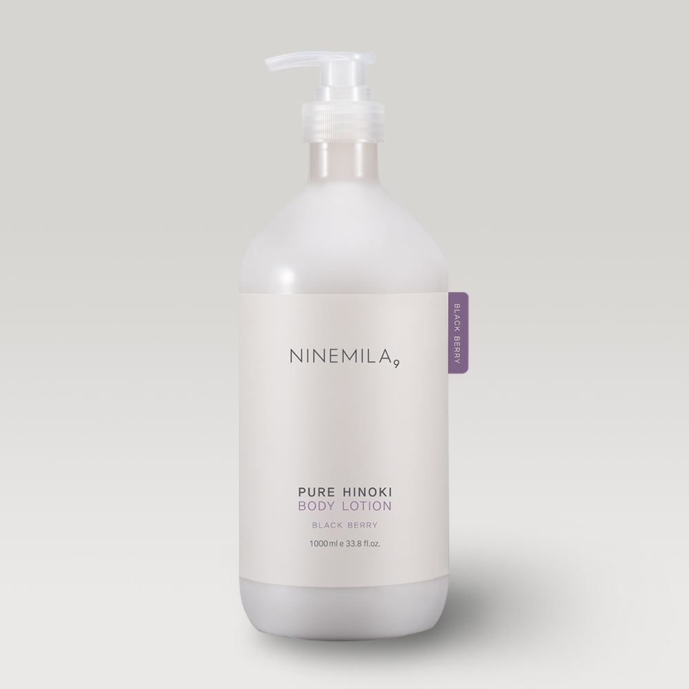 나인밀라 퓨어 히노끼 비건 바디 로션 1000ml 향좋은 고보습 등드름 크림 대용량 퍼퓸