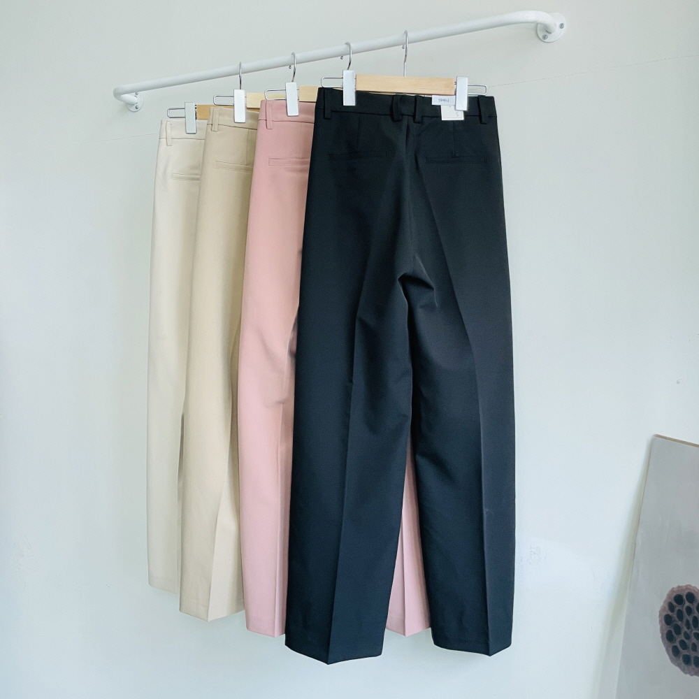 와이드슬랙스 핀턱슬랙스 여성 정장바지 하이웨스트 팬츠 - 상세 이미지 2