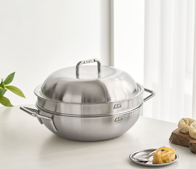 AMT 샤프 32cm 파티웍 316Ti 스텐 통5중