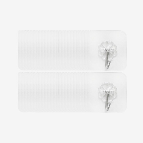 접착식 투명 후크 걸이(P0000TSX) 5cm 50개 세트 - 상품 이미지