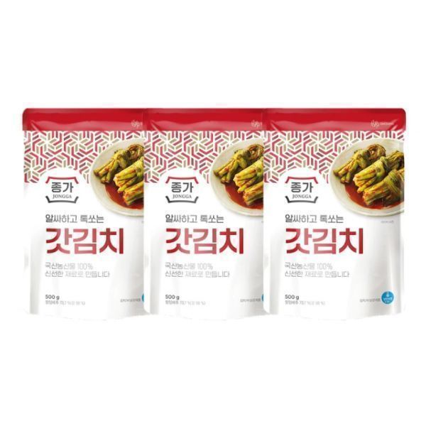 와이지유통 종가집 돌산갓김치 500g x 3개 1세트 코스트코 : 와이지유통
