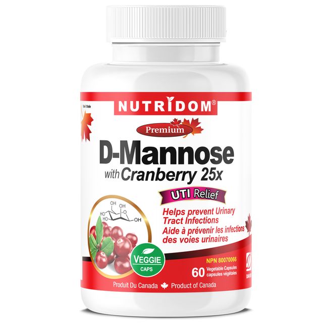뉴트리돔 여성용 만노즈 디만노스 500mg 고농축 크랜베리 5000mg 60캡슐, 1개 - 상세 이미지 3
