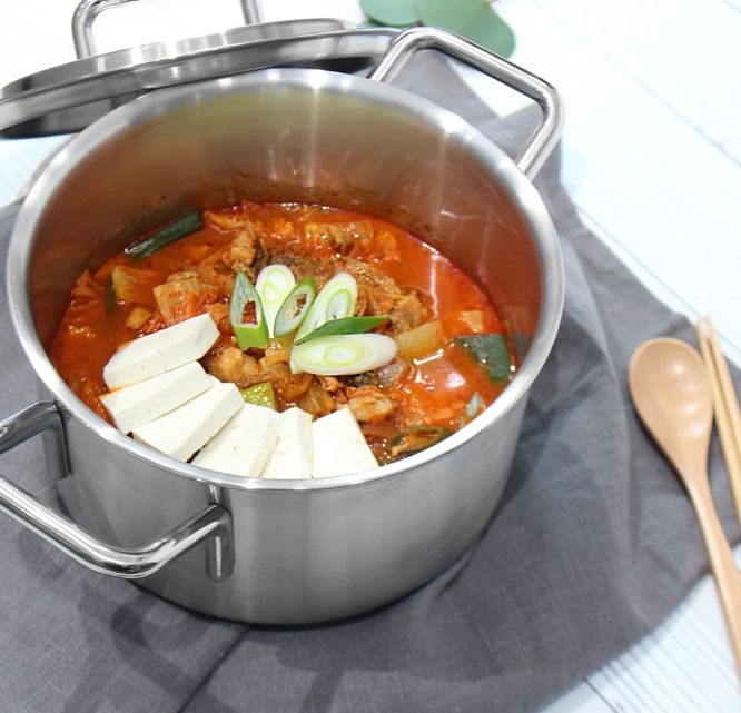 AMT 샤프 24cm 양수 냄비 316Ti 스텐 통5중