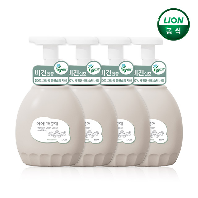 아이깨끗해 프리미엄 클린비건 450ml 용기x4개 - 상품 이미지