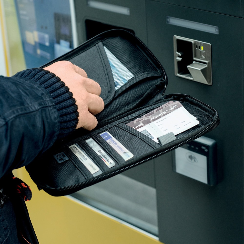 독일 브랜드 트로이카 여행 서류 가방 12개 내부 수납칸 RFID 차단기능 블랙(TRV20/BK-A037) - 상세 이미지 2