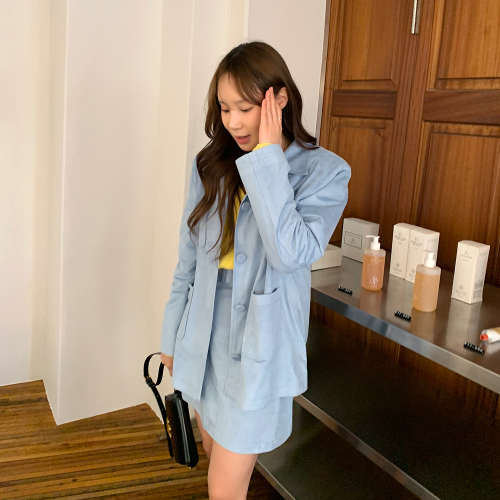 티젠느 스웨이드 포켓 박시핏 자켓 - 상세 이미지 5