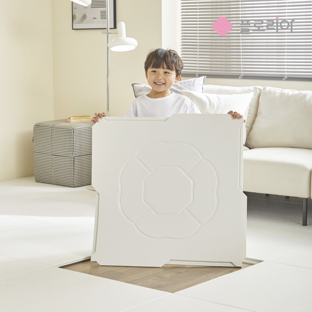 [리퍼브] 층간소음매트 아기 거실 유아 시공 플로리아 이든 매트 70x70x2.4cm