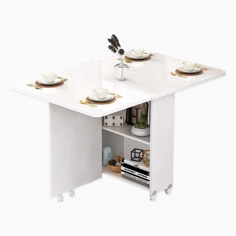 접이식 간이 테이블 폴딩 탁자 식탁 사각 책상 화이트 120