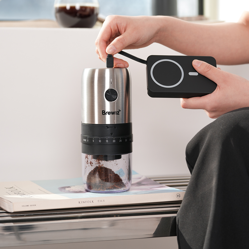커피그라인더 무선 원두 40단계 분쇄기 전동 가정용 휴대용 자동