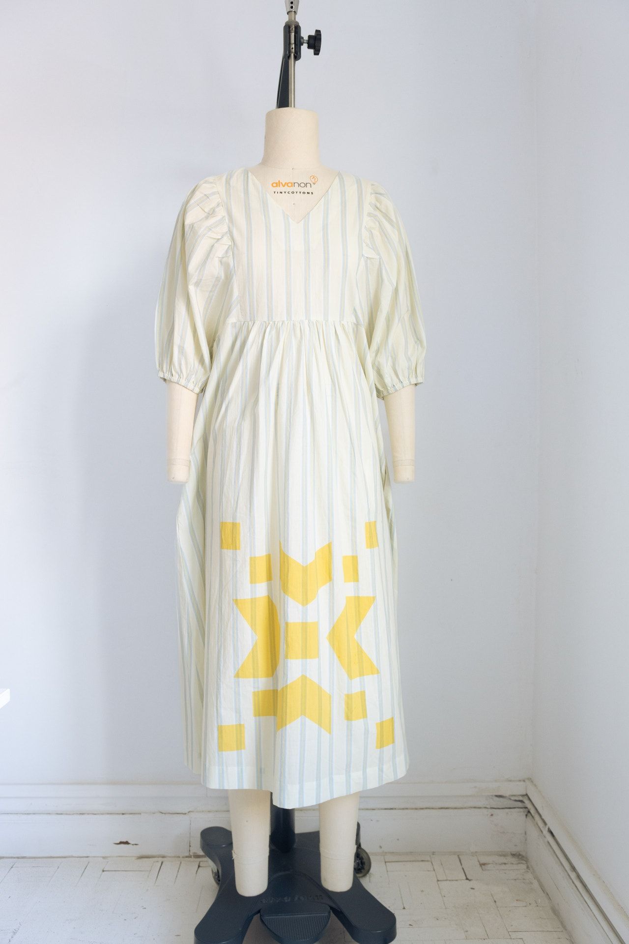 타이니코튼 스트라이프 미디 원피스 VESTIDO A RAYAS SS25-628J13 ONE COLOR - 상세 이미지 3
