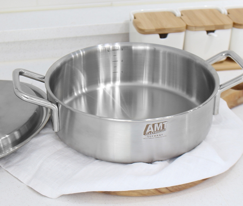 AMT 프로 18cm 전골 냄비 316Ti 스텐 통5중