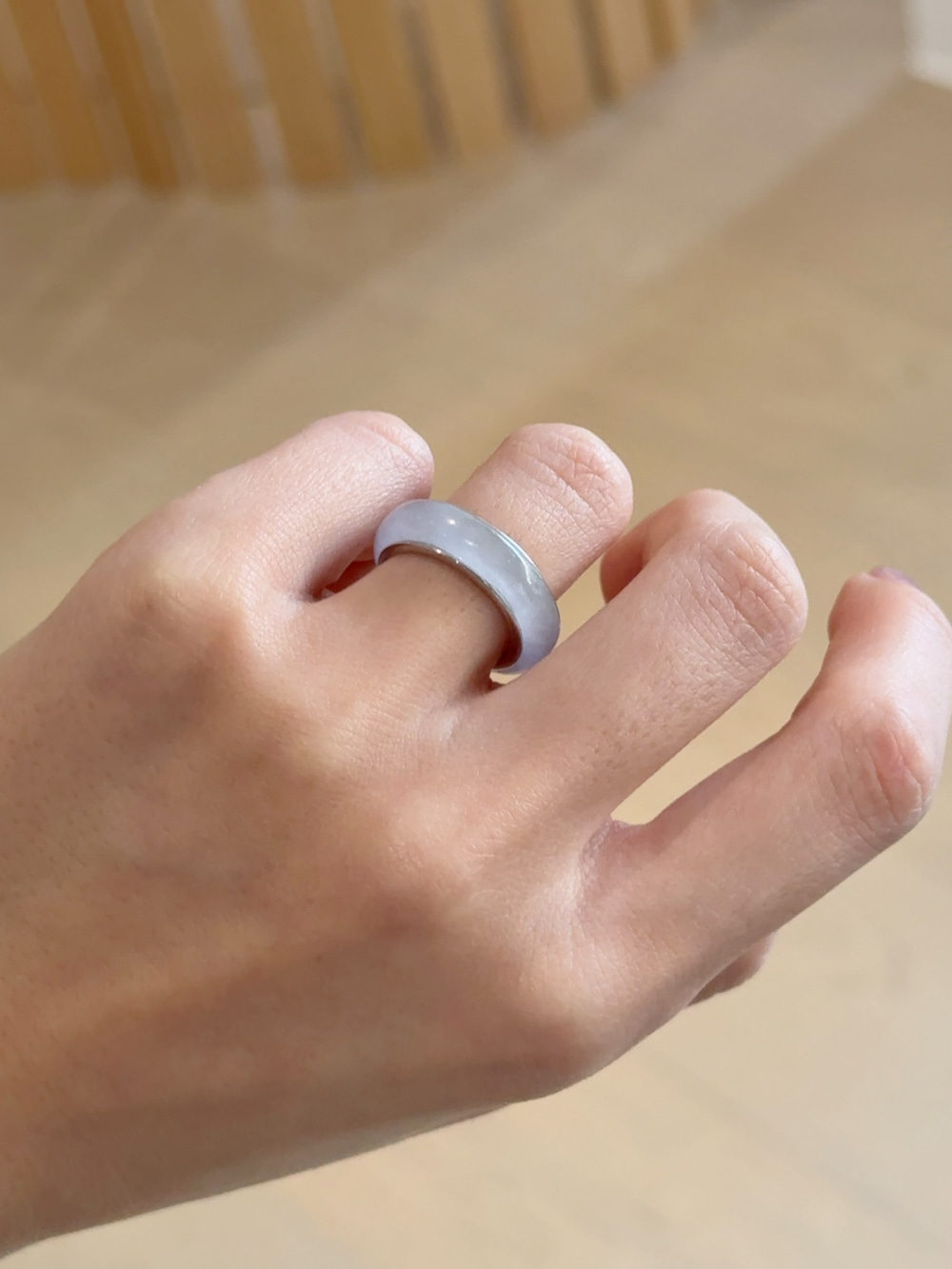 실버 라이닝 옥반지 Silver Lining Jade Ring - 상세 이미지 4