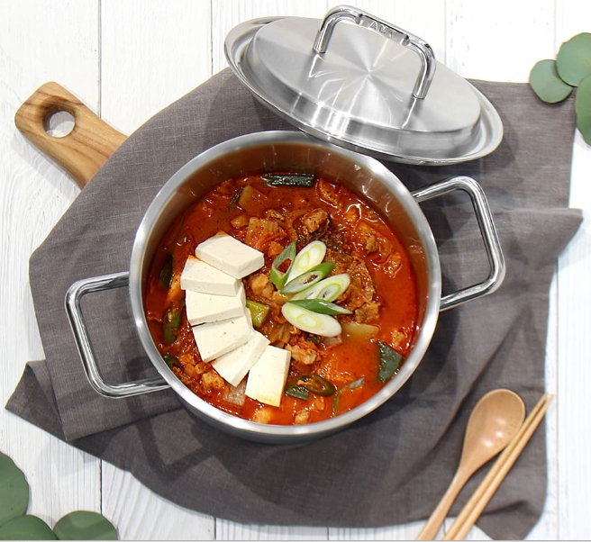 AMT 샤프 24cm 양수 냄비 316Ti 스텐 통5중