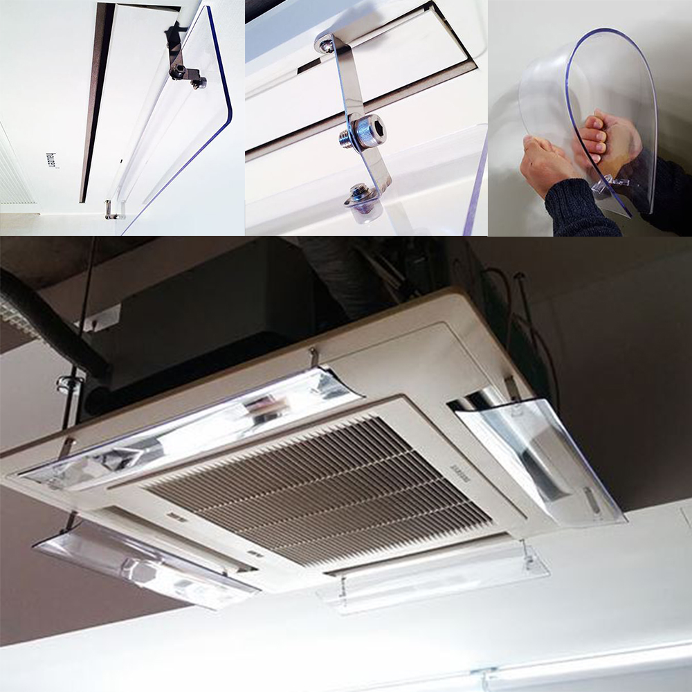 시스템 에어컨 바람막이세트 고광택 각도조절 투명 천장형