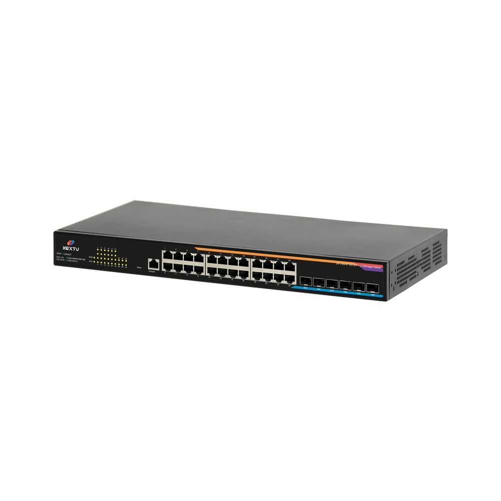 넥스트유 스오산 24포트 스위칭허브 2.5G 10G 6SFP+ 전원이중화 L3 관리형 - 상세 이미지 3