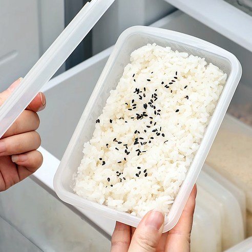 사각 냉동밥 보관용기(2p) 전자렌지 용기 밥 소분용기 밥팩 270ML - 상세 이미지 5