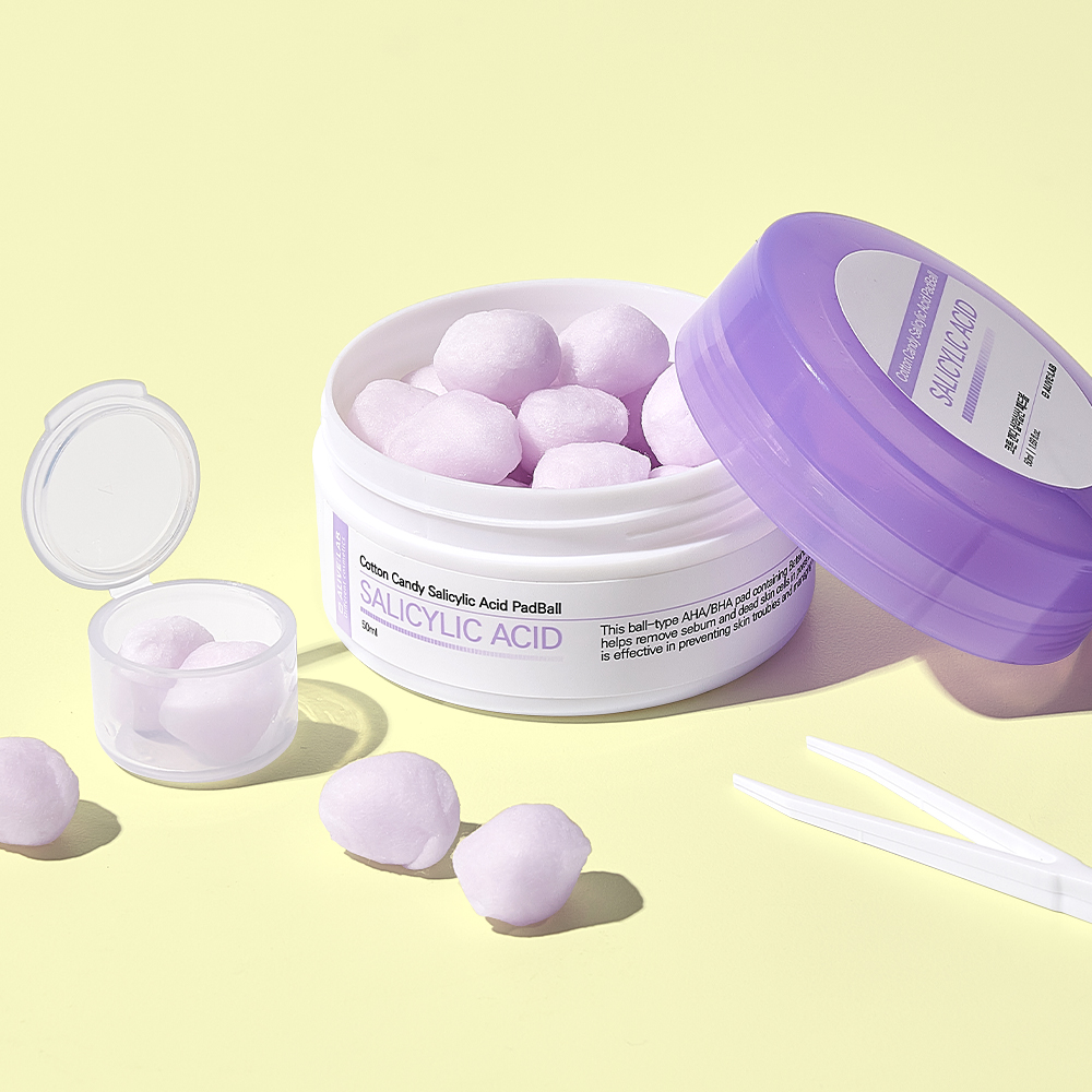 얼라이브랩 코튼 캔디 살리실산 패드볼 50ml 볼타입 토너 각질패드/ 수정화장패드 제품 이미지