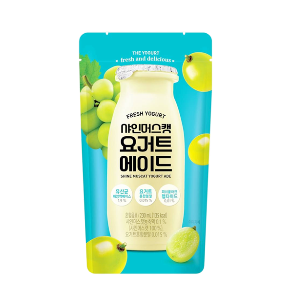 대호 샤인머스캣 요거트 에이드 파우치 음료 230ml : 티앤엠컴퍼니