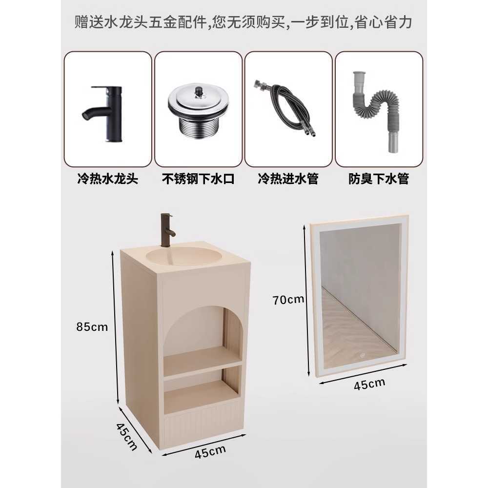 레트로 세면대 바닥 스탠드 카페 업소용 카운터 미니 이미지 6