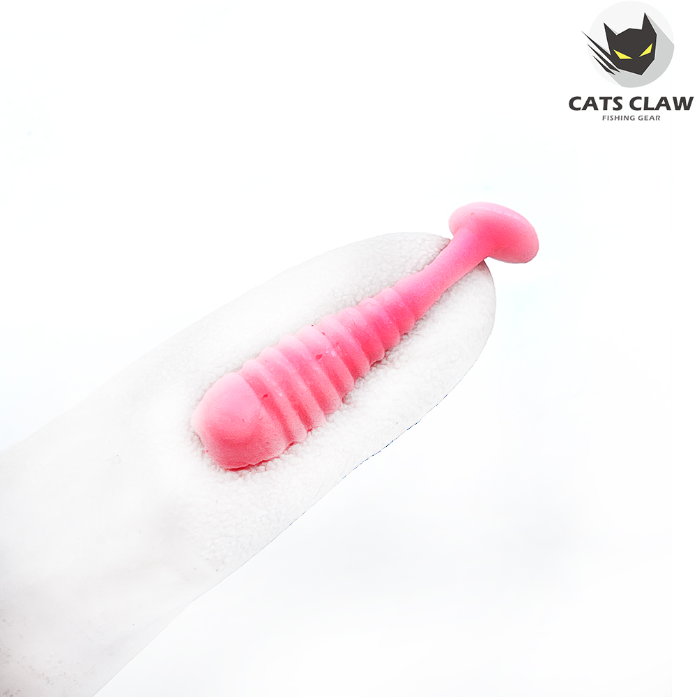 캣츠크로우 스컬쉐드 볼락웜 꺽지웜 그럽웜 037 핑크, 3.8cm(1.5인치) - 메인 이미지