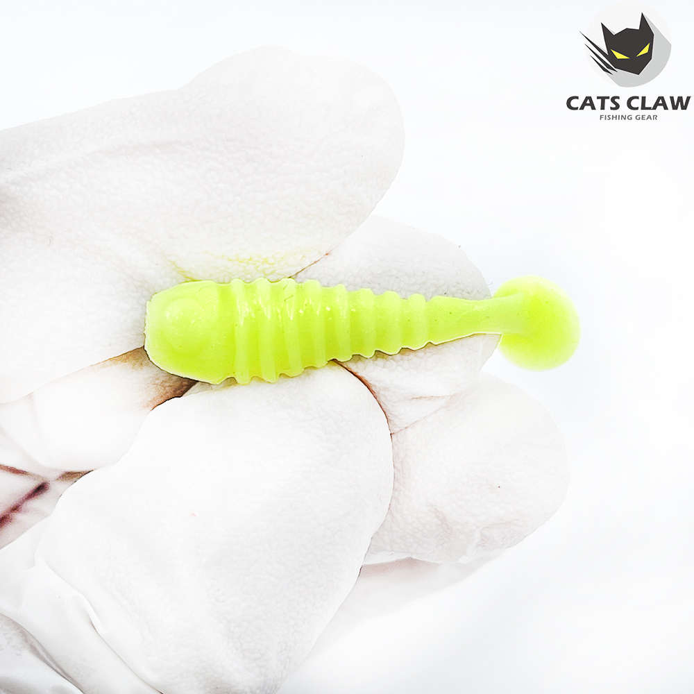 캣츠크로우 스컬쉐드 볼락웜 꺽지웜 그럽웜 040 차트 형광, 3.8cm(1.5인치) - 상세 이미지 5