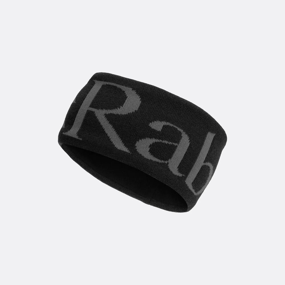Rab 랩 니트 로고 헤드밴드 Anthracite - 상품 이미지