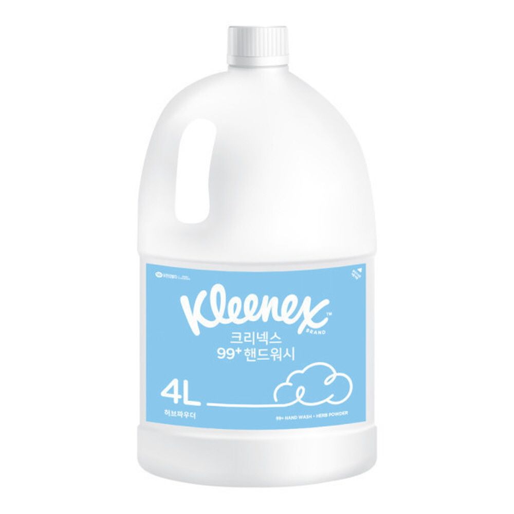 크리넥스 99+ 거품형 핸드워시 허브파우더향 4L X 1EA - 상품 이미지