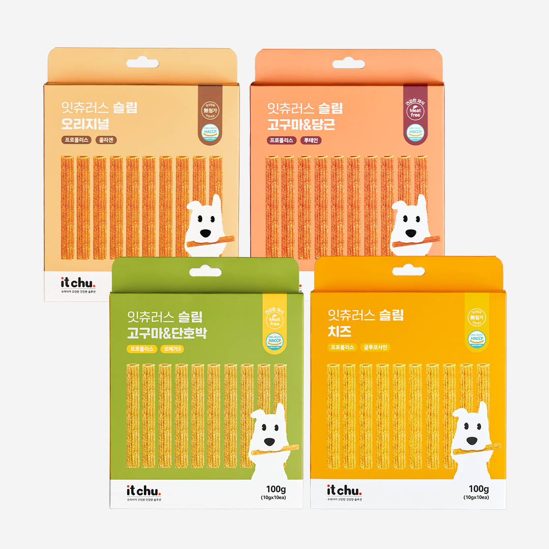 잇츄러스 슬림 10개입 4종(오리지널/치즈/고구마&단호박/고구마&당근) 2개+2개 (총 4개) 이미지 2